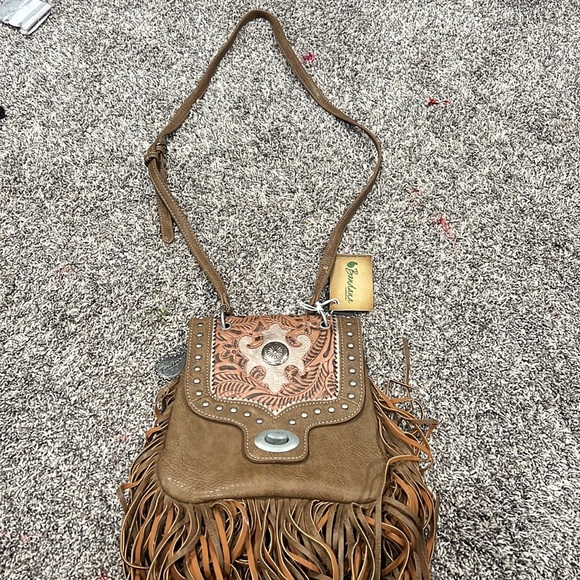 Brown Bandana fringe purse. Never used. Tag still on. - Picture 2 of 3